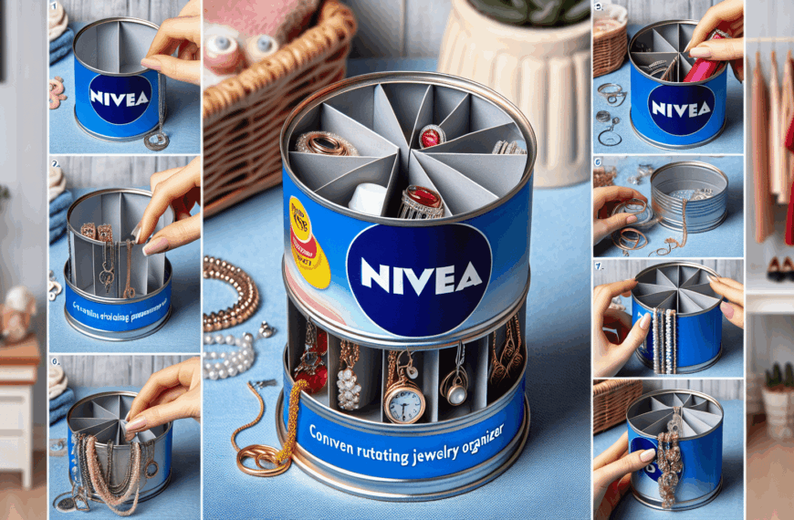 Transforma Tus Latas de Nivea en un Ingenioso Organizador de Joyas Giratorio