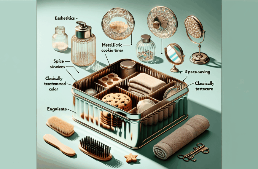 Transforma una Caja de Galletas Metálica en un Elegante Organizador de Baño