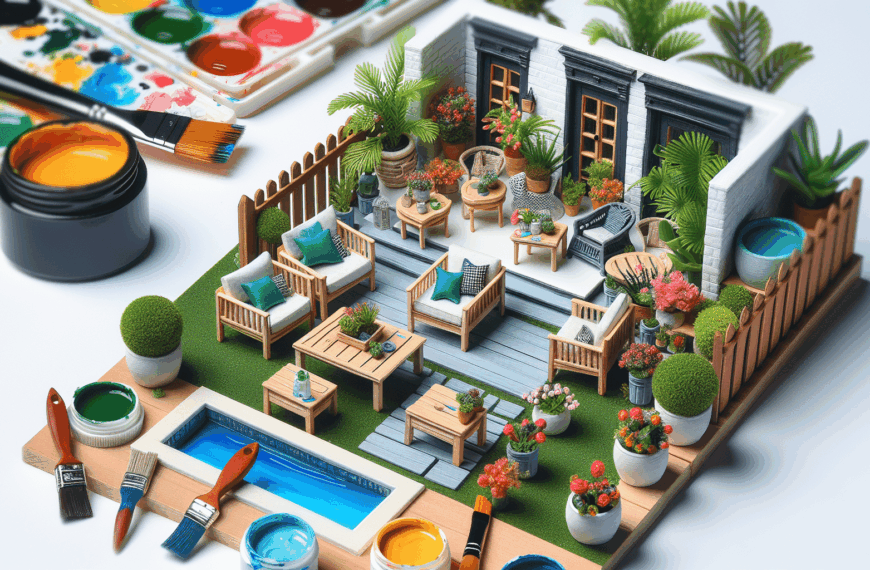 Convierte tu Mini Patio en un Oasis Refrescante con Color y Encanto