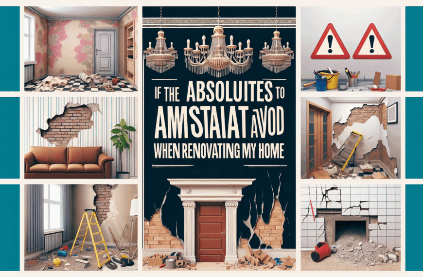 Errores Que Evitar Absolutamente al Renovar Mi Hogar