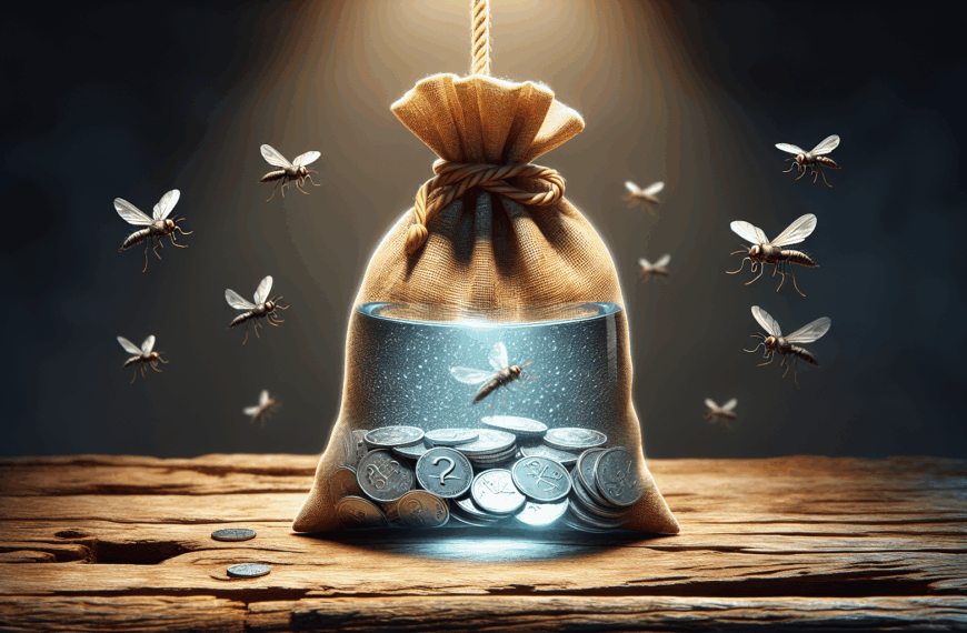 El Enigma de la Bolsa con Agua y Monedas para Espantar Moscas