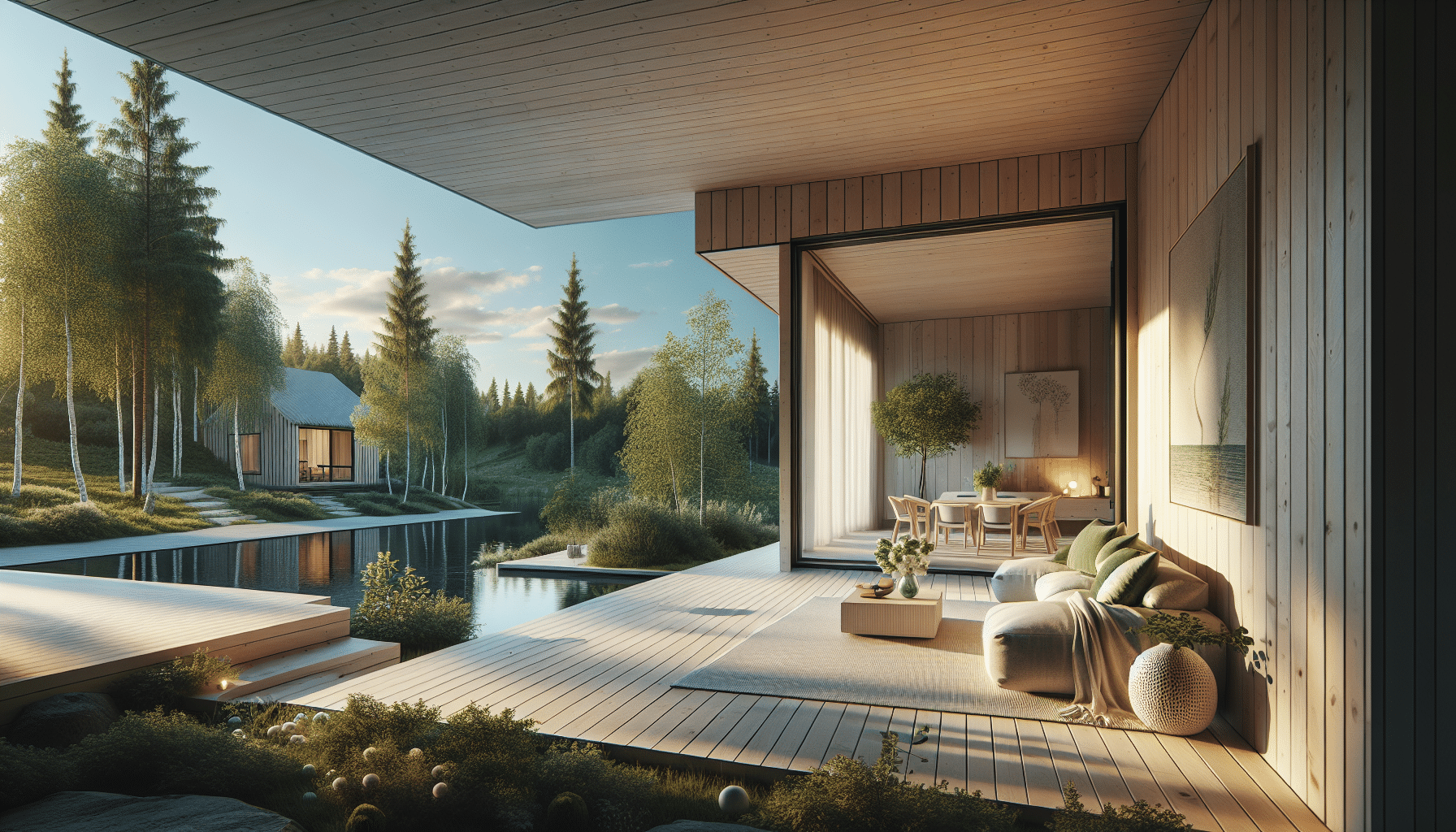 Verano Perfecto: Confort en una Cabaña Moderna Sueca de 55 m²