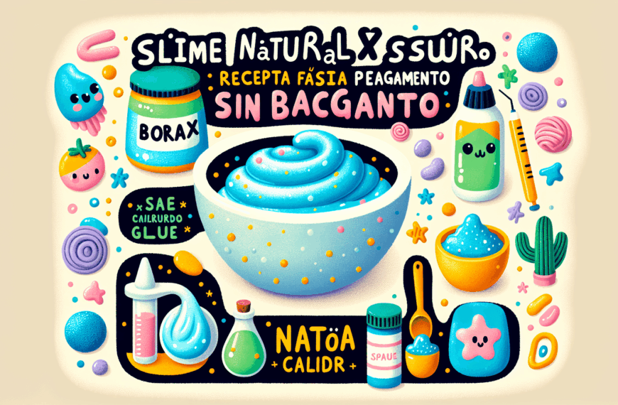 Slime Natural y Seguro: Receta Fácil sin Bórax ni Pegamento