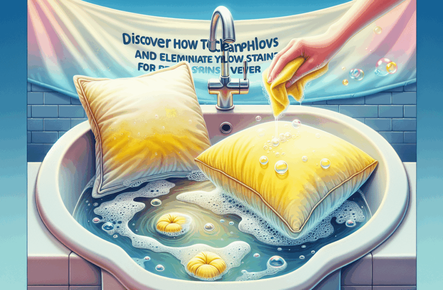 Descubre Cómo Limpiar Almohadas y Deshacerte de las Manchas Amarillas Definitivamente