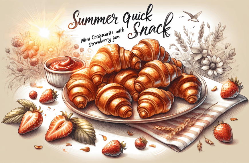 Merienda Exprés de Verano: Mini Croissants con Compota de Fresas