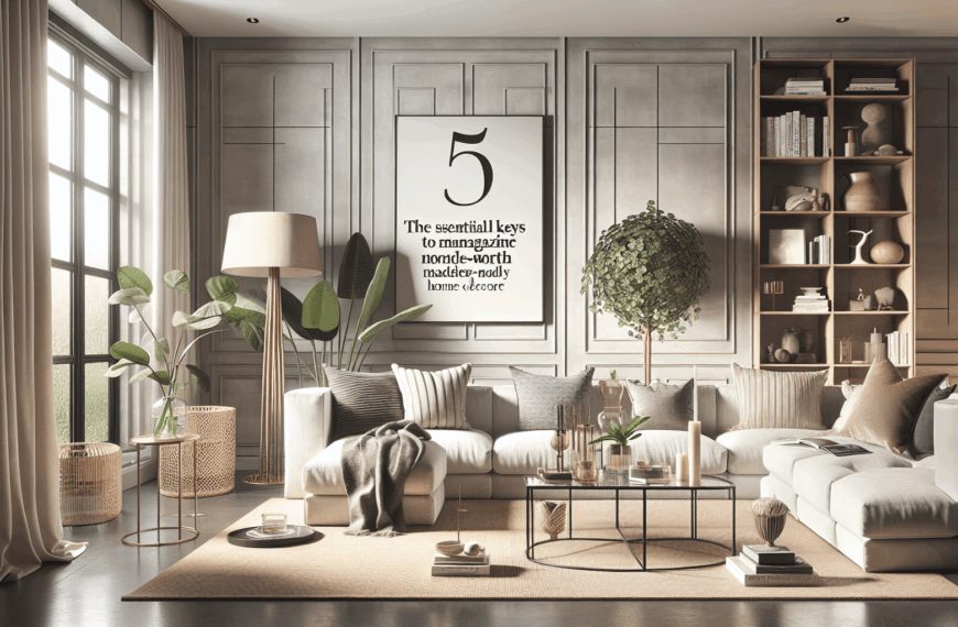 Crea un Hogar de Revista: Cinco Claves de Decoración Esenciales