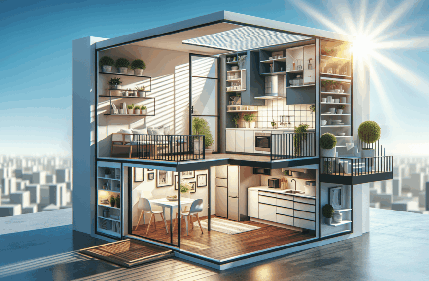 Balcones y Cocinas en Sinergia: Soluciones Innovadoras para Mini Pisos de Espacios Abiertos