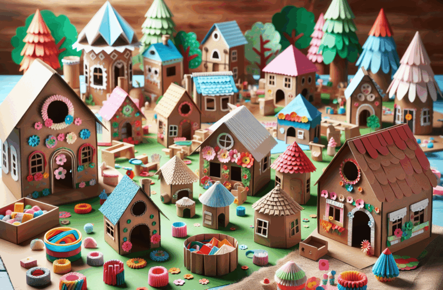 Creando Mundos: Casas de Cartón, Papel y Plastilina para los Más Pequeños