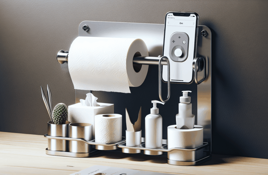 Portarrollos Multifuncional: Instalación Sencilla sin Taladro para Mayor Comodidad