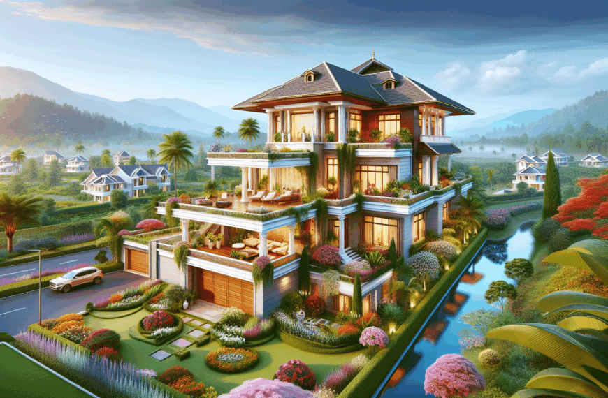 Residencia Ideal: Casa de Tres Niveles con Jardín Exuberante y Amplio Garaje en 3000 m²