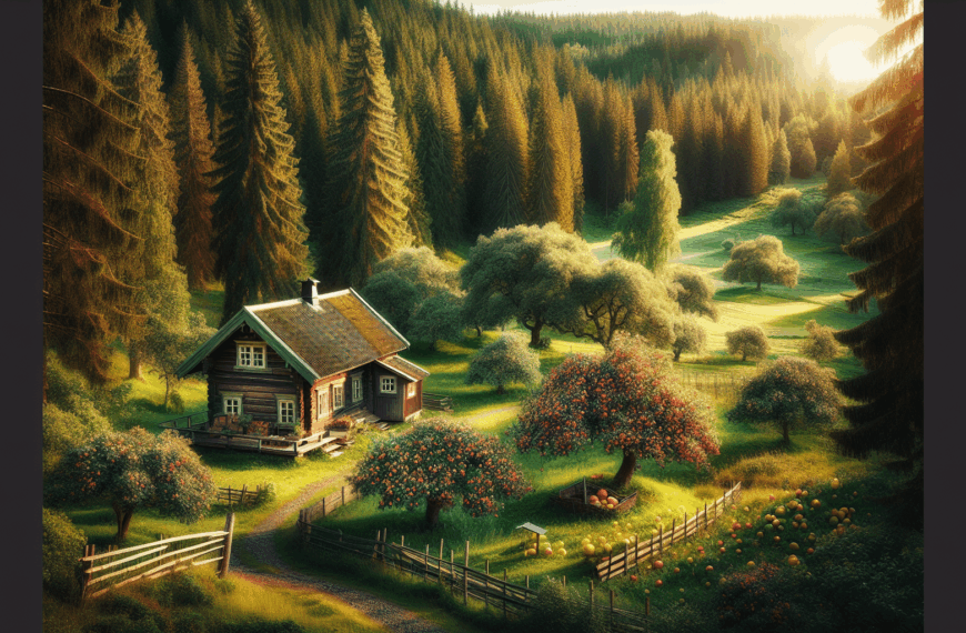 Retiro Rural en Suecia: Cabaña con Huerto en un Entorno Natural Idílico