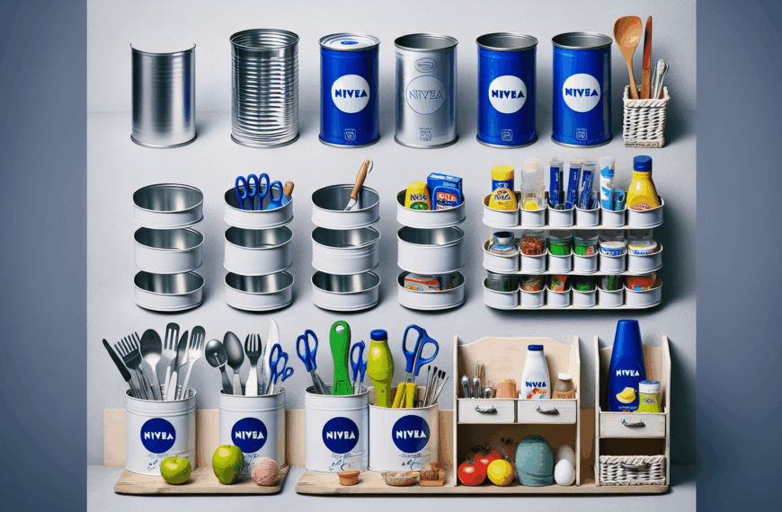 Transforma Latas Vacías de Nivea en Elegantes Organizadores para la Cocina