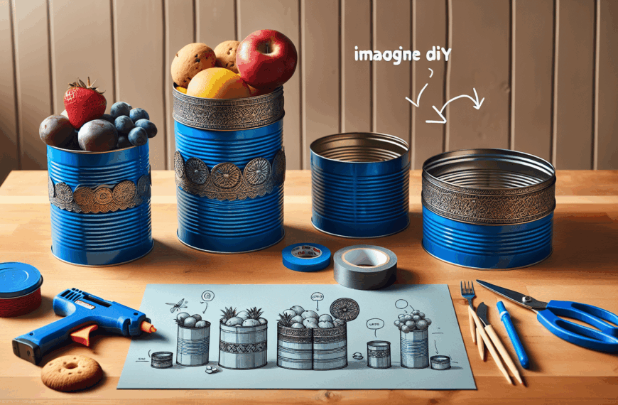 Transforma Tres Latas de Galletas Azules en un Elegante y Funcional Frutero