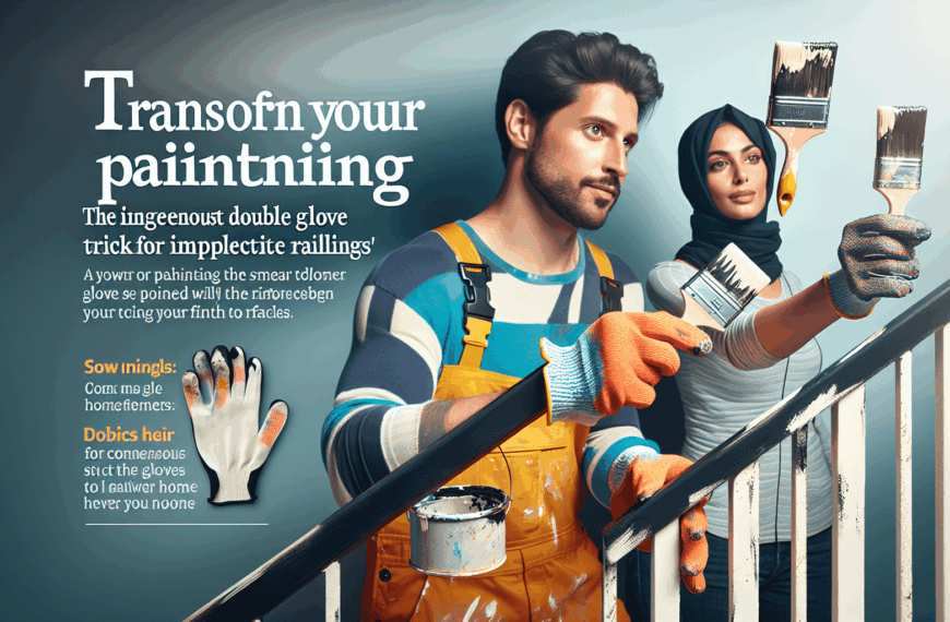 Transforma Tu Pintura: El Ingenioso Truco del Doble Guante para Barandillas Impecables