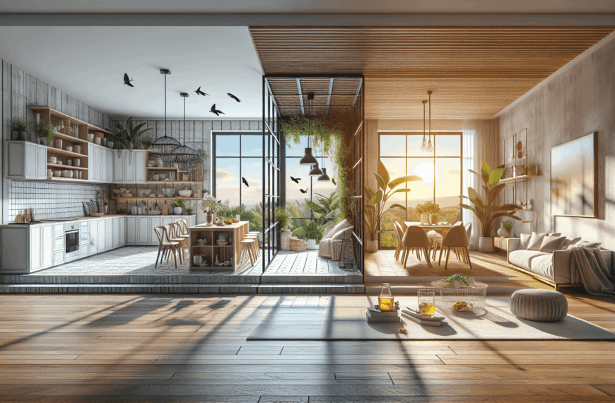 Reimaginando Espacios: Unificación de Cocina, Comedor y Sala de Estar en el Área Diurna