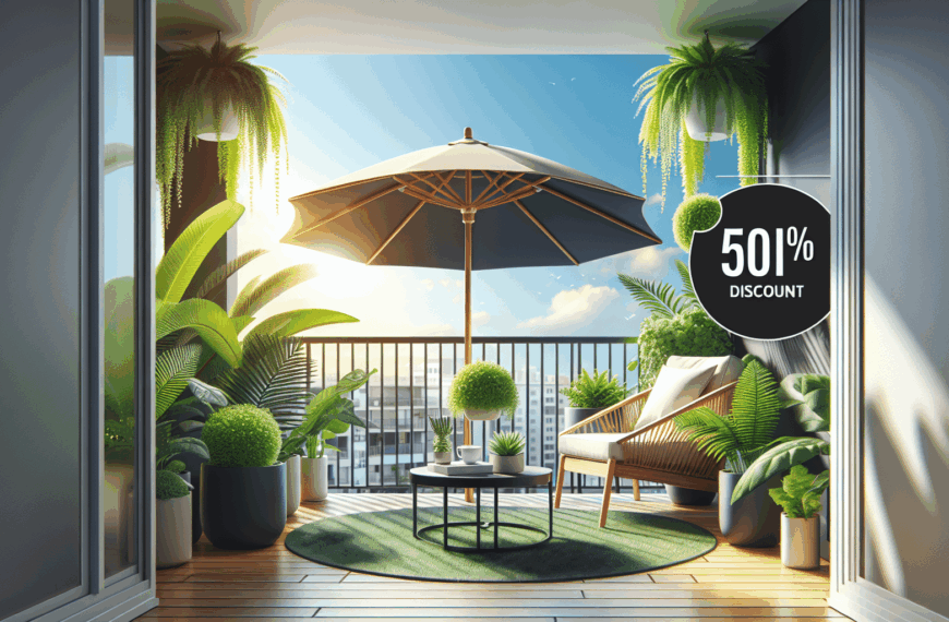 ¡Descubre el 50% de Descuento en la Sombrilla Compacta JYSK para Disfrutar de tus Balcones y Terrazas!