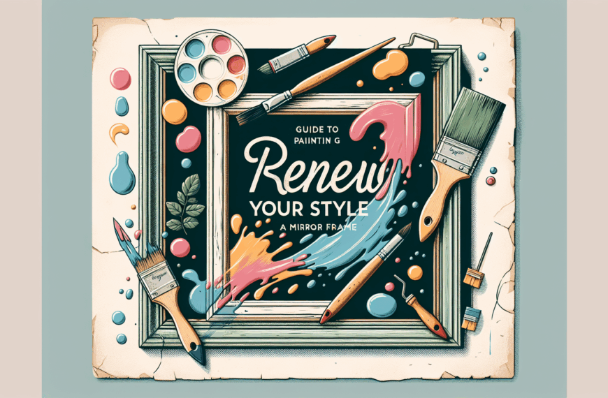 Renueva Tu Estilo: Guía para Pintar un Marco de Espejo