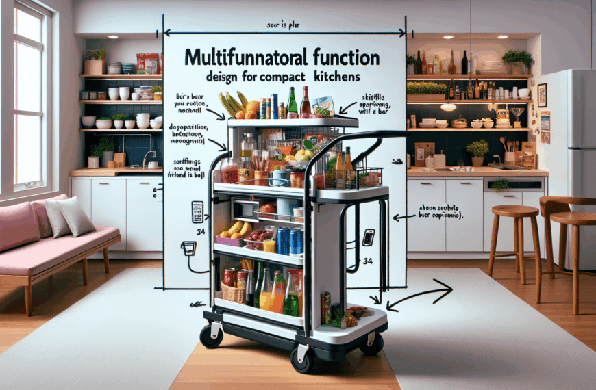 Carrefour Presenta: Carrito Multifuncional para Cocinas Compactas con Función de Barra de Bar