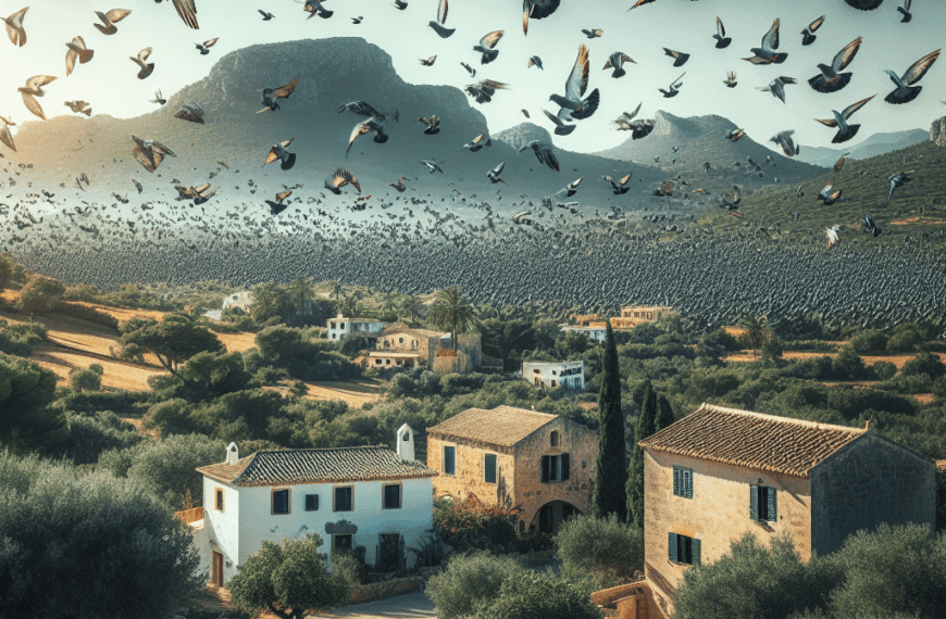 «Baleares en crisis: la creciente plaga de palomas ahoga el campo»