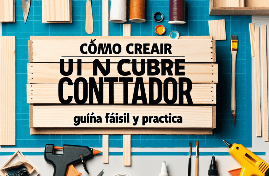 Cómo Crear un Cubre Contador: Guía Fácil y Práctica