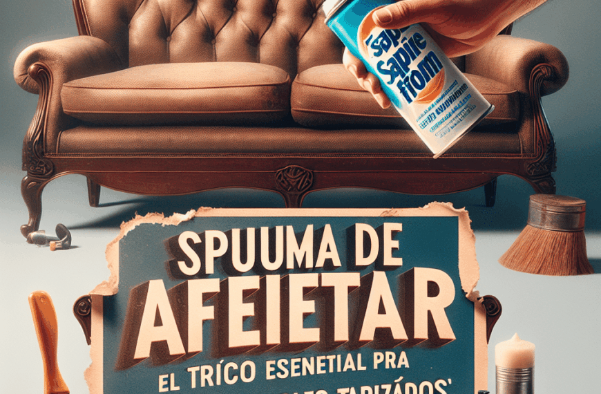 Espuma de Afeitar: El Truco Esencial para Recuperar Tus Muebles Tapizados