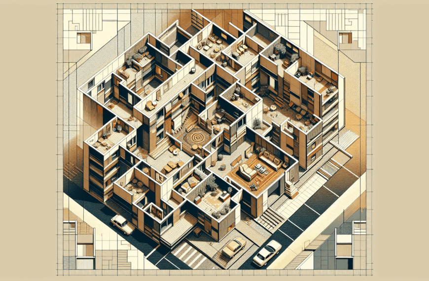 Transformación Moderna: Renovando un Piso de los 70 con Geometría y Espacios Aéreos