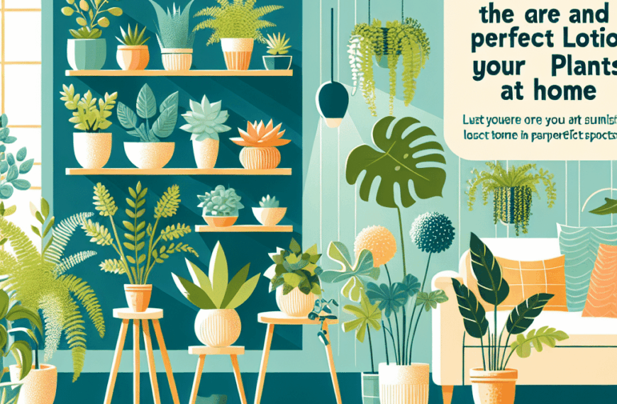 Guía Completa para el Cuidado y la Ubicación Perfecta de tus Plantas en el Hogar
