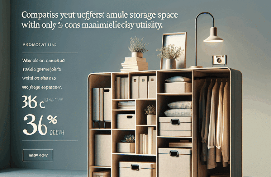 Mueble Ideal: Espacio de Almacenaje Amplio en solo 36 cm de Fondo