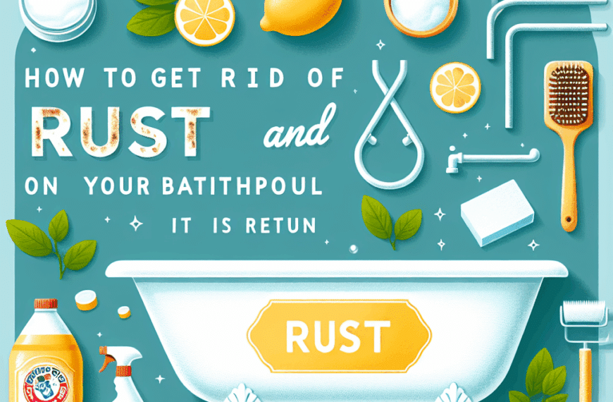 Cómo Deshacerte del Óxido en tu Bañera y Evitar que Regrese