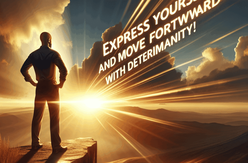 ¡Exprésate y avanza con determinación!