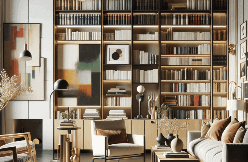 Diseña tu Librería Moderna: Fusiona Libros, Arte y Estilo en Casa