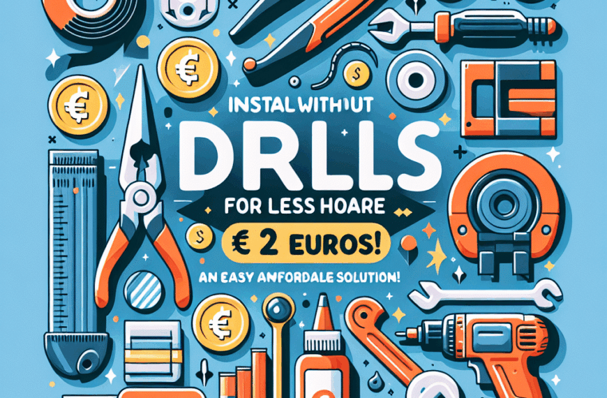 ¡Instala Sin Taladros por Menos de 2 Euros: Una Solución Fácil y Económica!