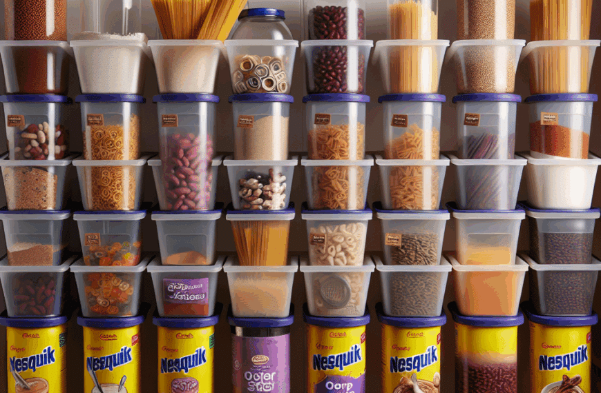 Convierte Botes de Nesquik en Ingeniosos Organizadores para tu Despensa
