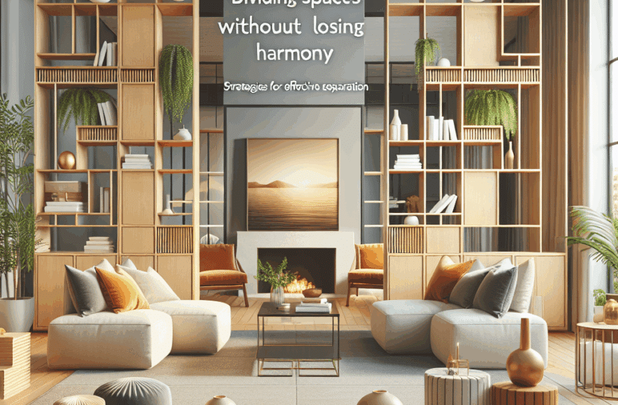 Dividir Espacios Sin Perder la Armonía: Estrategias para una Separación Efectiva