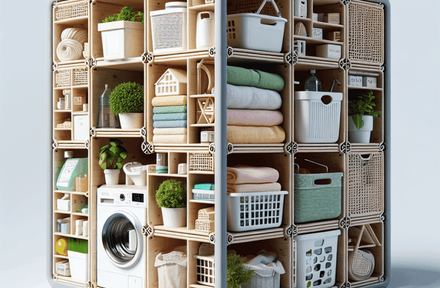Estantería Versátil con Cubo Oculto para Ropa Sucia