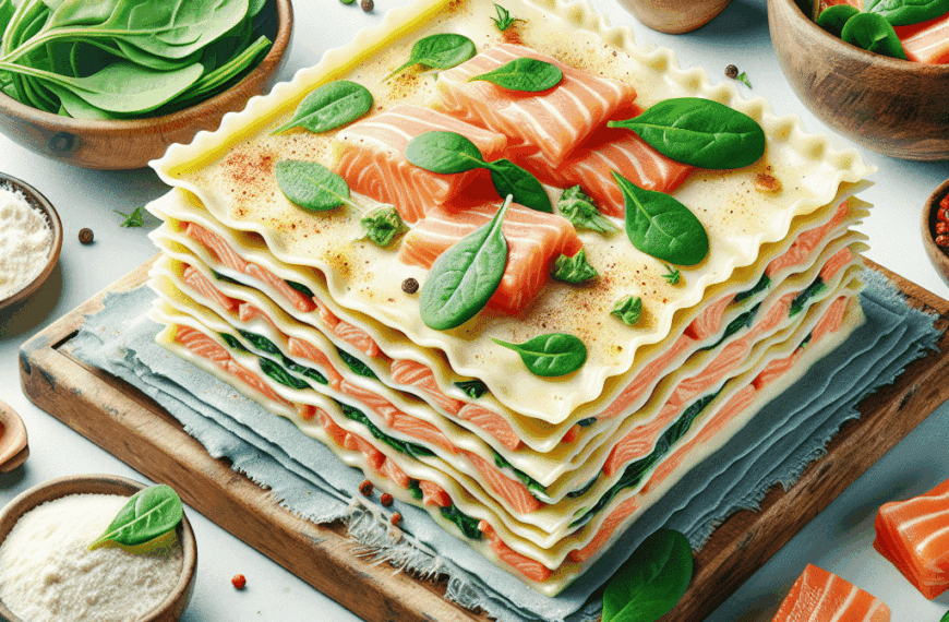 Lasaña de Salmón y Espinacas: Una Delicia Sofisticada para Adelantar