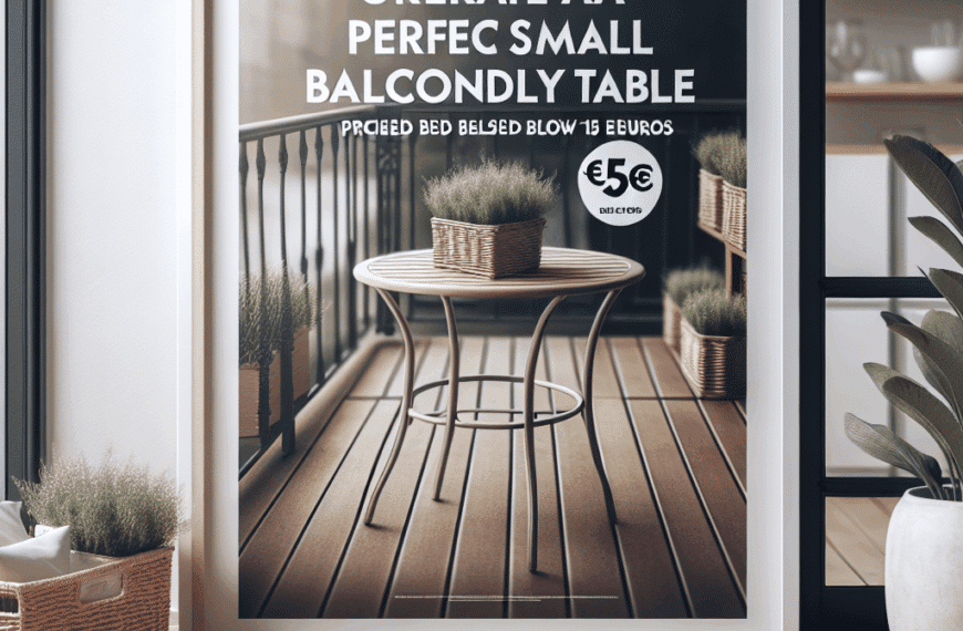 Lidl Presenta una Mesa Ideal para Balcones Compactos a un Precio Increíble