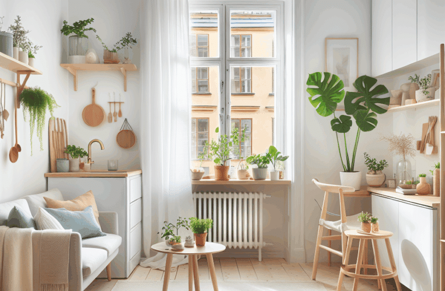 Minipiso Escandinavo en Estocolmo: Elegancia y Alegría en Espacios Pequeños