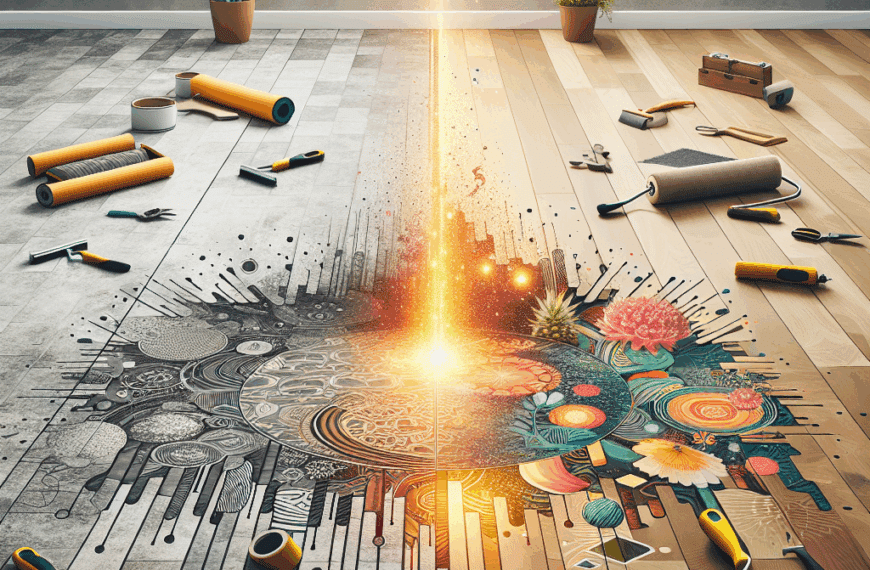 Renovación Brillante: Transformando el Desgaste en Vitalidad en un Piso Moderno con Encanto