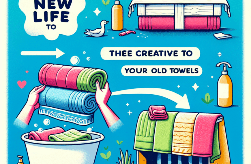 Dale Nueva Vida a tus Toallas Viejas: Tres Ideas Creativas y Útiles