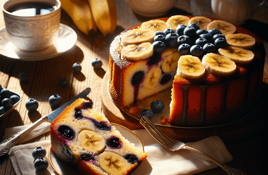Delicioso Bizcocho de Plátano y Arándanos: La Receta Perfecta para Desayunos y Meriendas