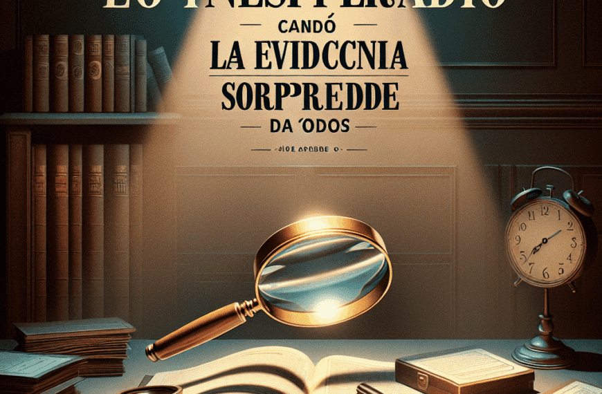 Lo Inesperado: Cuando la Evidencia Sorprende a Todos