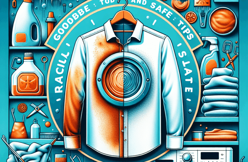 Adiós al Óxido en Tu Ropa: Consejos Prácticos y Seguros