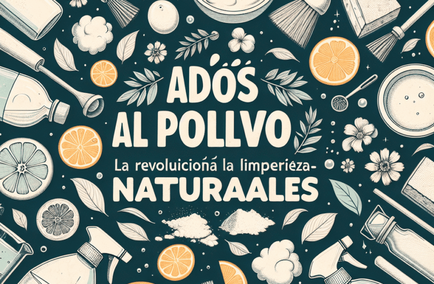 Adiós al Polvo: La Revolución de la Limpieza con Mezclas Naturales