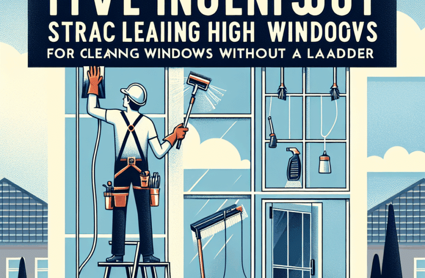 Cinco Estrategias Ingeniosas para Limpiar Ventanas Altas sin Escalera
