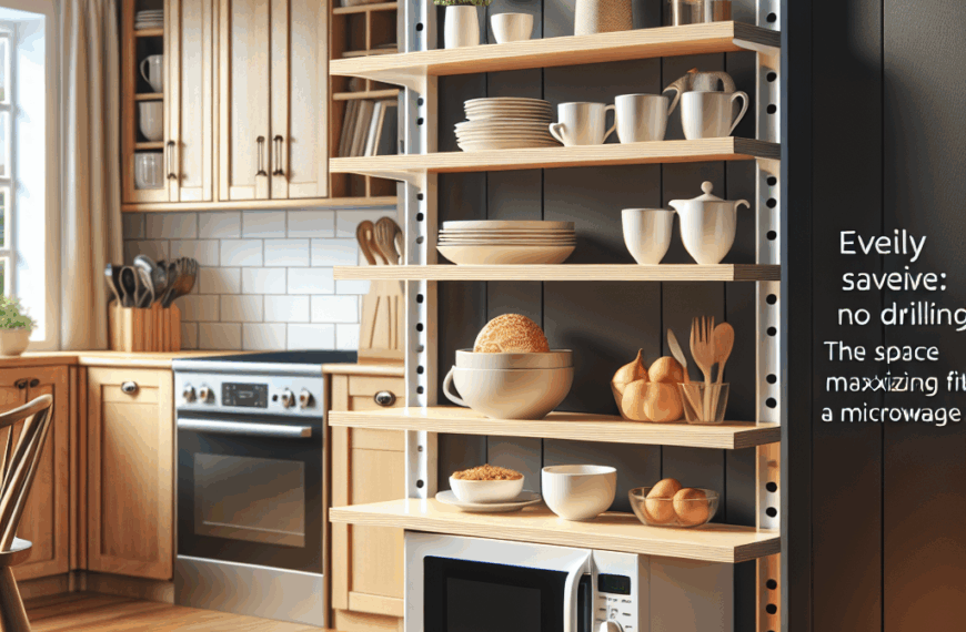 Descubre el Estante Extensible Sin Taladros: Optimiza el Espacio de tu Cocina para el Microondas
