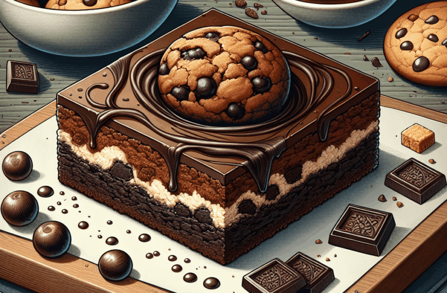 Unión Irresistible: Fusión de Brownie y Galleta en una Delicia Única