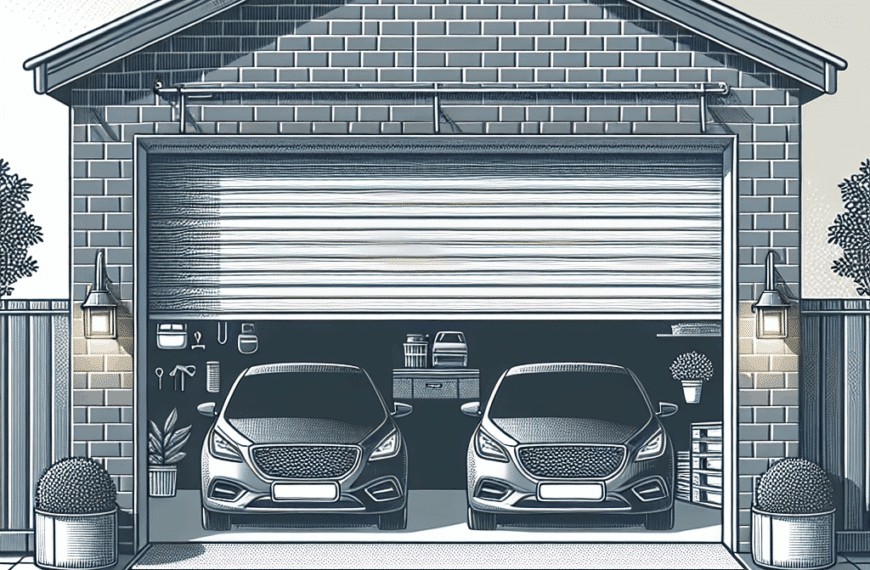 Garaje Espacioso para Dos Coches con Puerta Enrollable