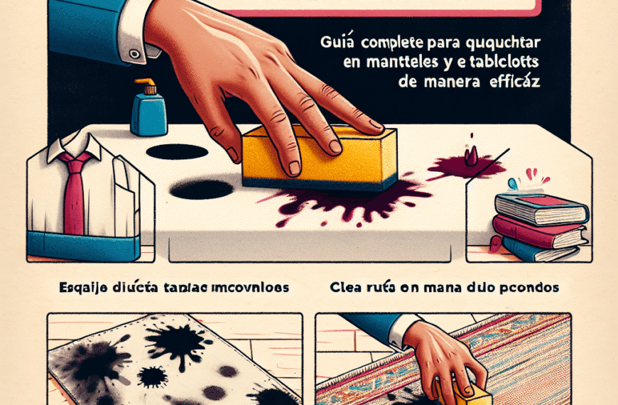 Guía Completa para Quitar Manchas de Tinta en Manteles y Tapetes de Manera Eficaz