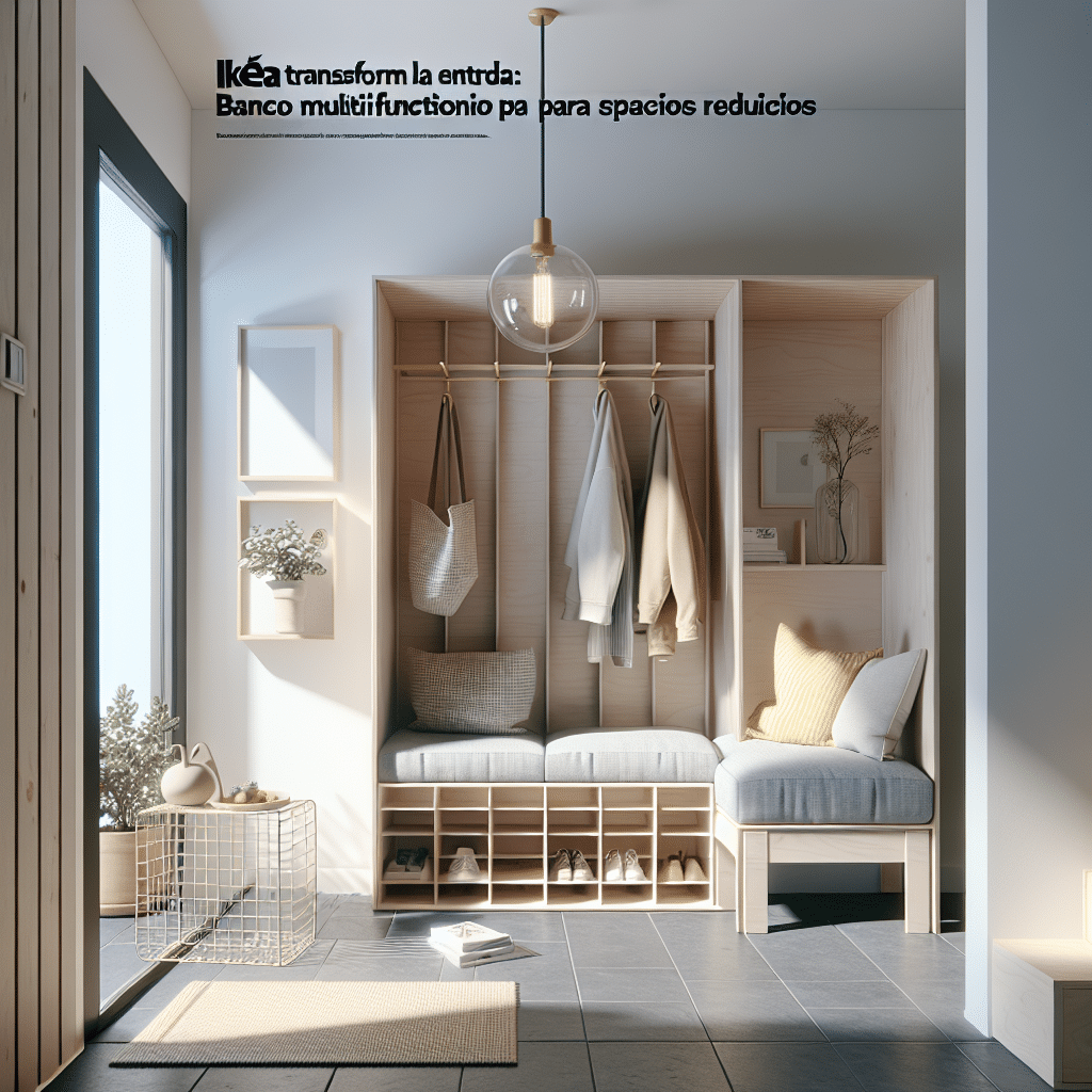 Ikea Transforma la Entrada: Banco Multifuncional para Espacios Reducidos